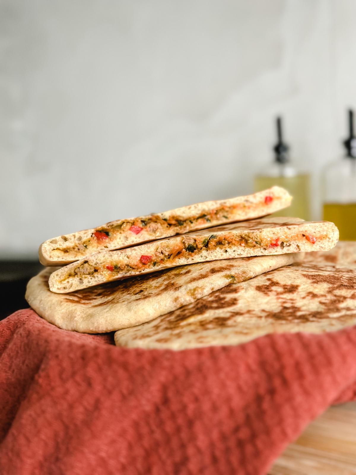 Gevulde Marokkaanse panbrood (batbot)